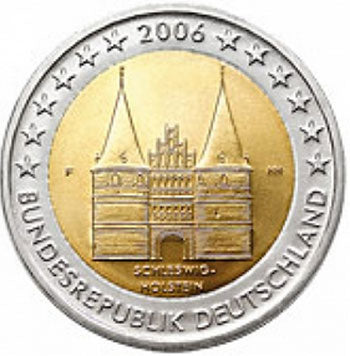 Allemagne 2€ Présidence du Schleswig - Holstentor 2006