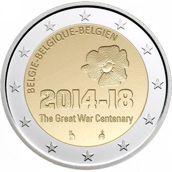 Belgique 2€ 100 ans Première Guerre mondiale 2014
