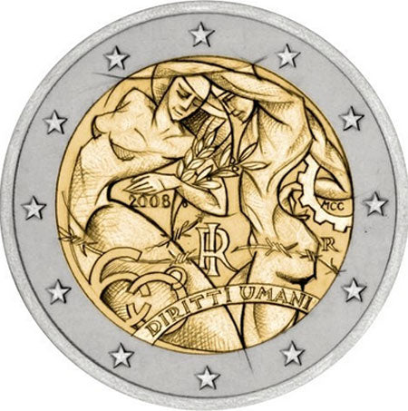 Italie 2€ Déclaration universelle des droits de l'homme 2008