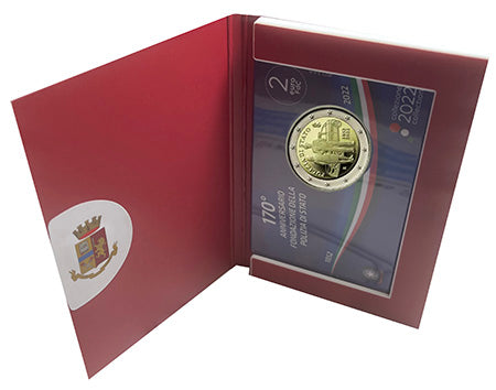 Carte de 2 € 170 ans de la Fondation de la Police Italienne 2022 FDC COINCARD