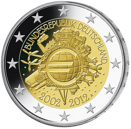 Allemagne 2€ 10 ans de l'Euro 2012