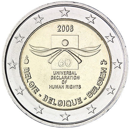 Belgique 2€ Droits de l'Homme 2008