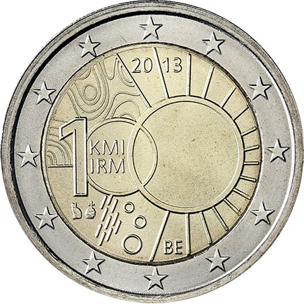 Belgique 2 € 100 ans de l'Institut météorologique 2013