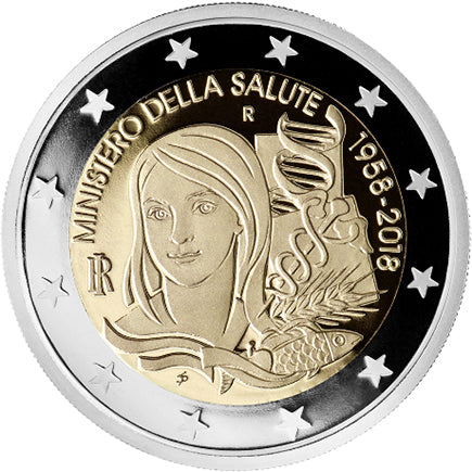 Italie 2 € Ministère de la Santé 2018