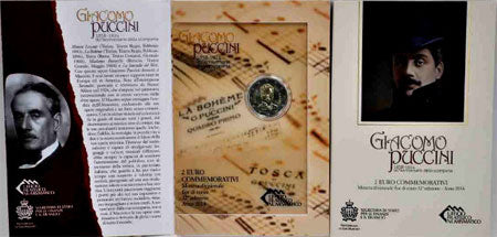 Saint-Marin 2€ Bnc Giacomo Puccini 2014